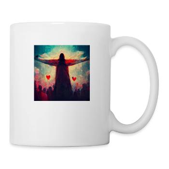 jesus Love Heartbeat Worship - Tasse - Weiß - Rechts