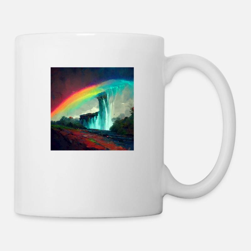Rainbow watterfall - Tasse - Weiß