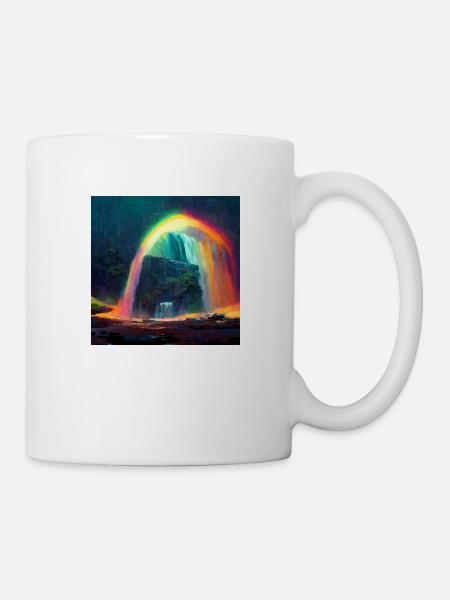 Rainbow watterfall - Tasse - Weiß