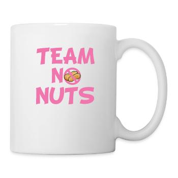 Team no nuts. team girl gender reveal baby shower - Mug blanc - blanc - Droite