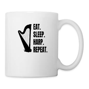 Harp Player Harp Music Harp Teacher Instrument - Mug - white - Right