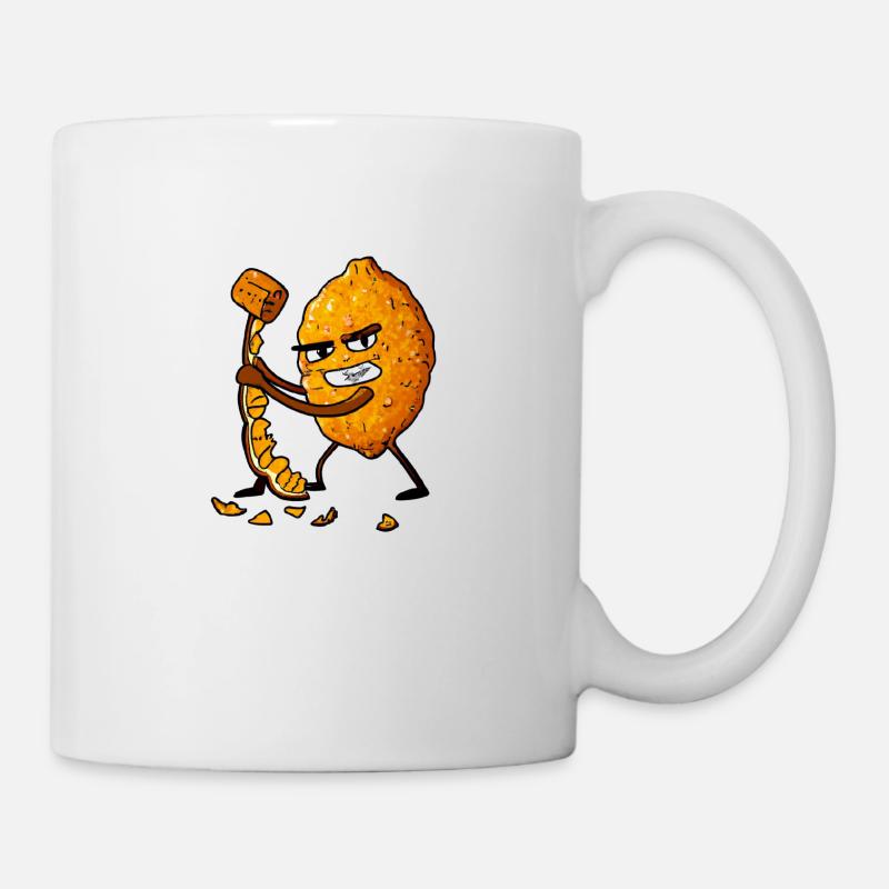 Orange vs Citron, Citron, Fruits, Drôle - Mug blanc - blanc