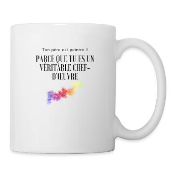 Tee-shirt drague chef d'oeuvre - Mug blanc - blanc - Droite