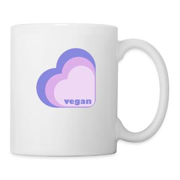 Veganes Fliederherz - Tasse - Weiß - Rechts
