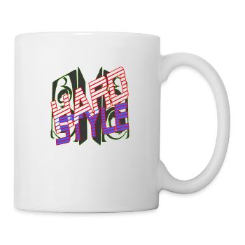 Hardstyle mit Lautsprechern - Tasse - Weiß - Rechts
