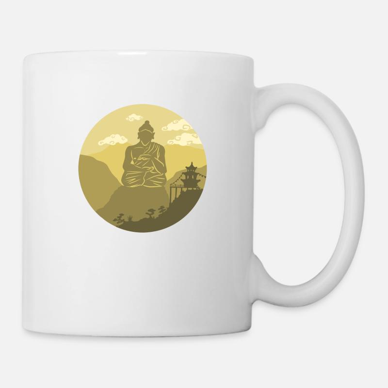 Buddha Gold - Tasse - Weiß