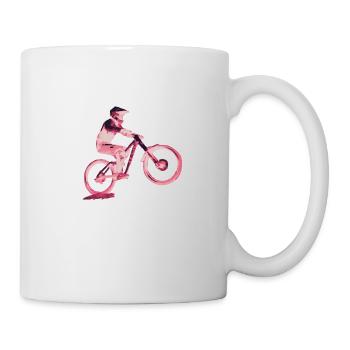Mountainbiken bergab - Tasse - Weiß - Rechts