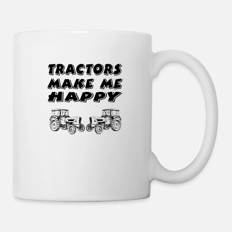 Tracteur - Mug blanc - blanc