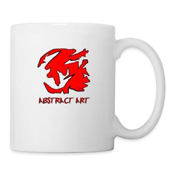 Abstract art in red - Mug - white - Right