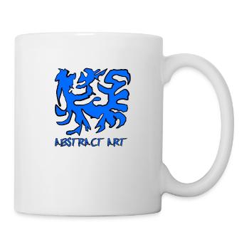 Art abstrait en bleu - Mug blanc - blanc - Droite