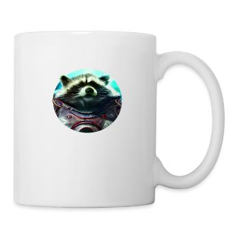 space raccoon - Tasse - Weiß - Rechts