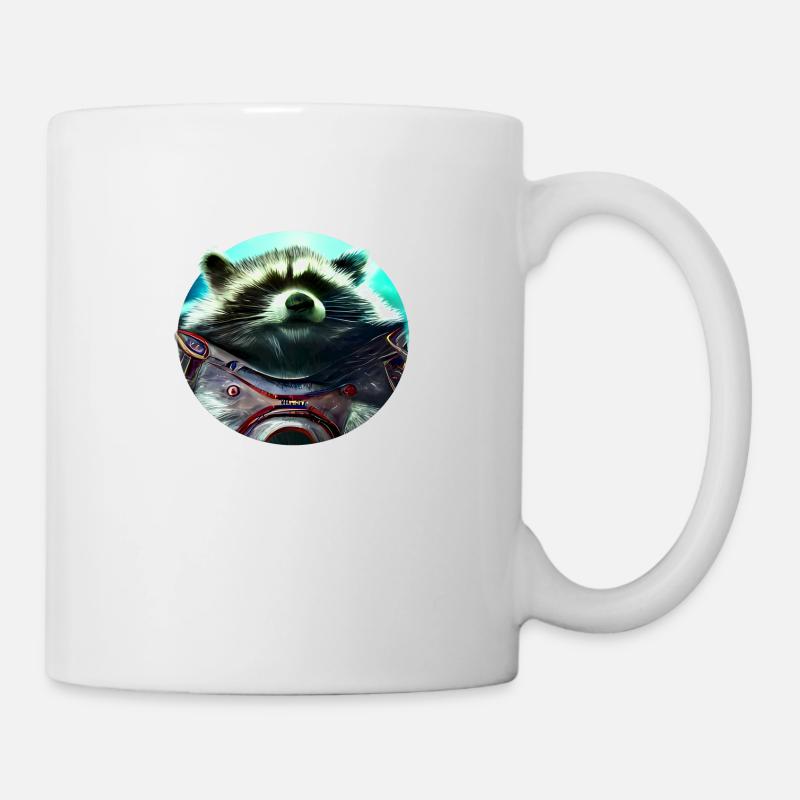 space raccoon - Tasse - Weiß