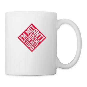 not antisocial anti stupid - Tasse - Weiß - Rechts