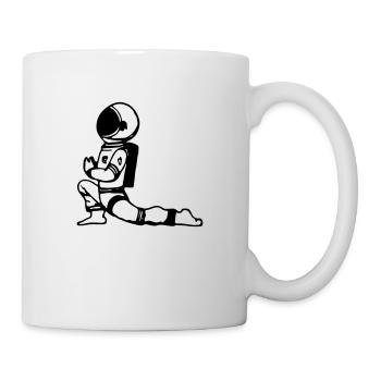 Astronaut Yoga Lustig Geschenkidee - Tasse - Weiß - Rechts