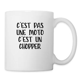 c'est pas une moto c'est un chopper - Mug blanc - blanc - Droite