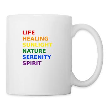 LGBT Gay Pride Rainbow Colors Slogan Coloré - Mug blanc - blanc - Droite