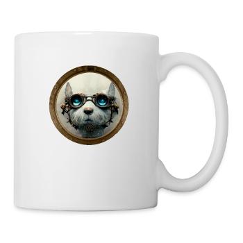 chien steampunk bis - Mug blanc - blanc - Droite