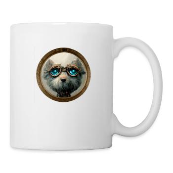 chien steampunk - Mug blanc - blanc - Droite