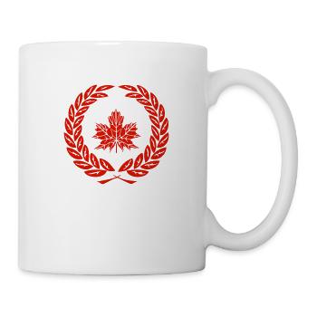 Symbole de la feuille d’automne - Mug blanc - blanc - Droite