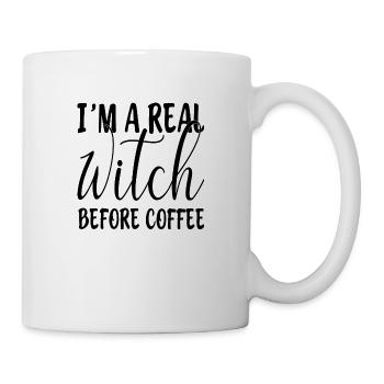I ́m a real Witch before Coffee - Mug - white - Right