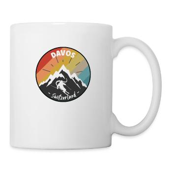 Skier à Davos - Suisse - Mug blanc - blanc - Droite
