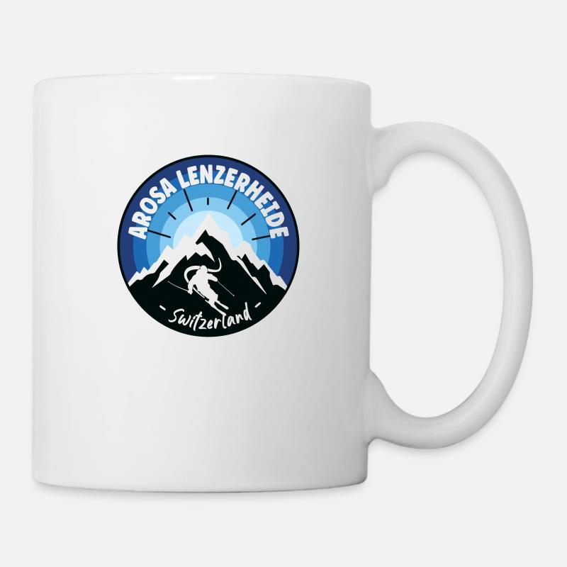 Ski Arosa Lenzerheide Schweiz Blau - Tasse - Weiß