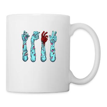 Zombie-Arme - Tasse - Weiß - Rechts