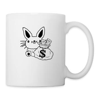 Money bag rich Easter banknotes - Mug - white - Right