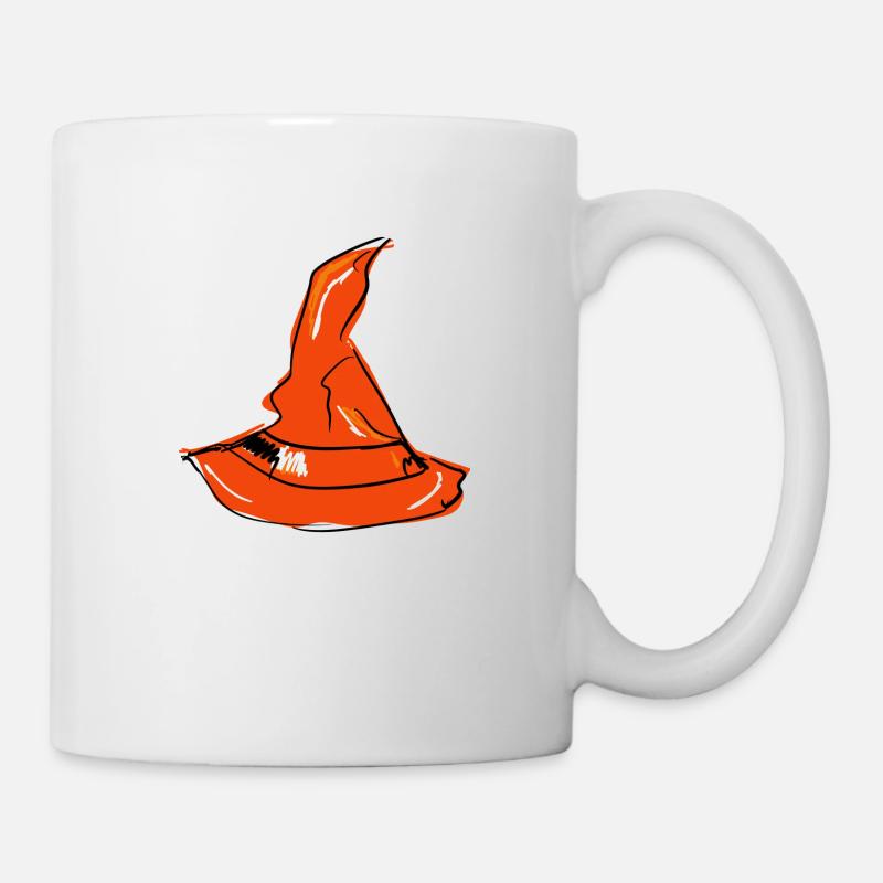 Mystical witch hat conjures spooky halloween - Mug - white