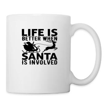 Life is better when Santa is Involved - Mug - white - Right