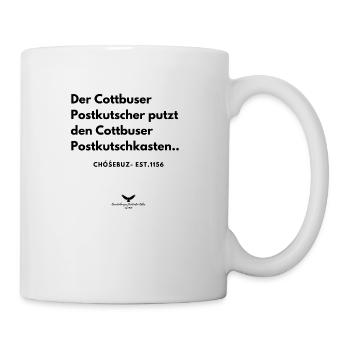 Spreewald Cottbuser Postkutscher in Brandenburg - Tasse - Weiß - Rechts