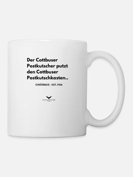 Spreewald Cottbuser Postkutscher in Brandenburg - Tasse - Weiß