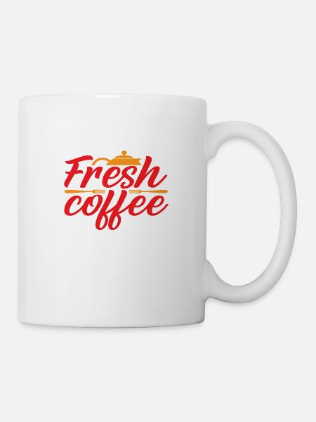 Fresh Coffee - Tasse - Weiß