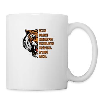 Tigre Animal Prédateur Sauvage Brave Rebelle Fort - Mug blanc - blanc - Droite