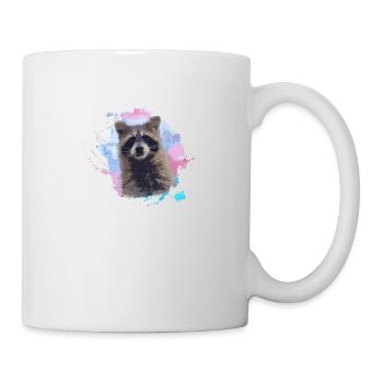 waschbär,bär,graffiti,malerei,bunt,aquarell - Tasse - Weiß - Rechts
