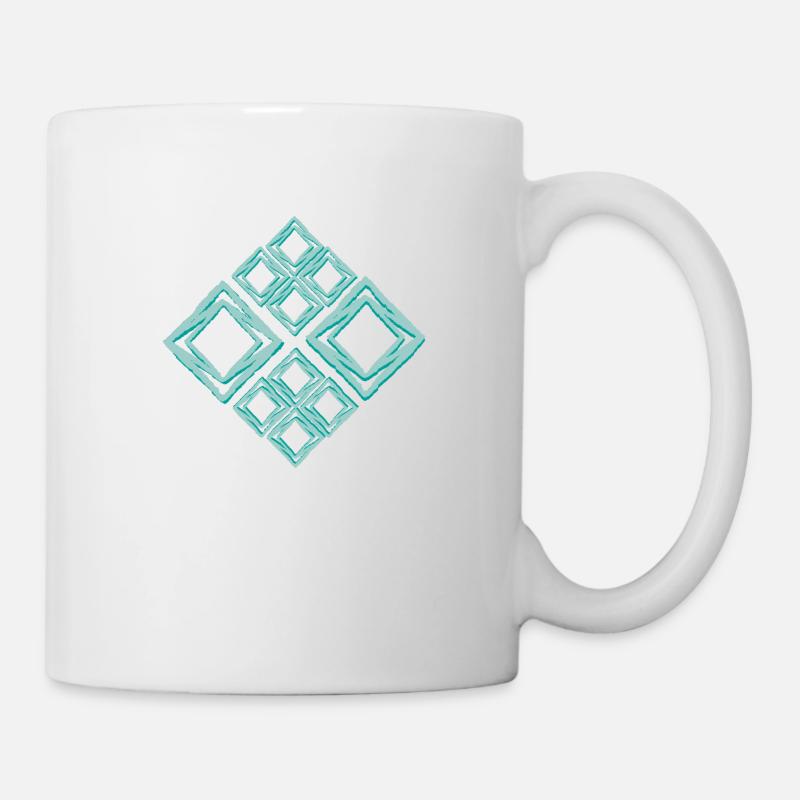Geometric Turquoise - Mug - white