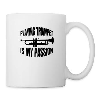 Trumpet Music funny musician Instrument saying - Mug - white - Right