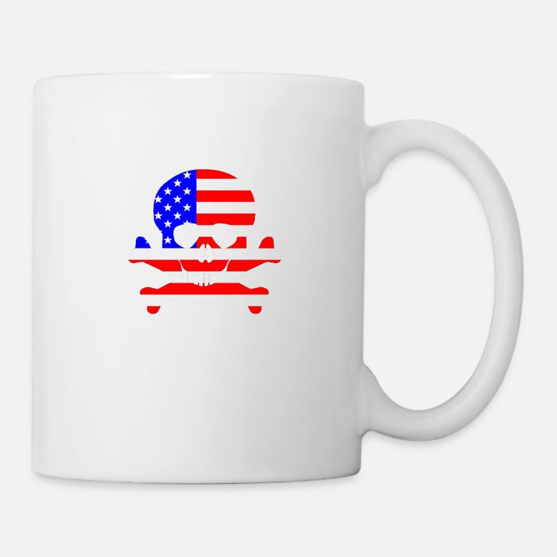 Stars And Stripes Skull and Crossbones - Mug - white