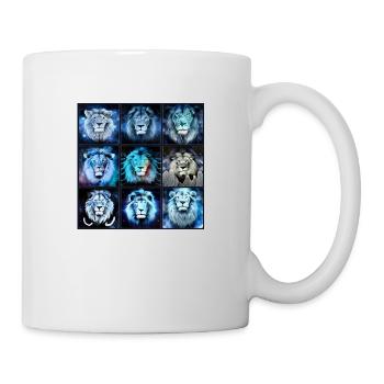 BLAUE LION Collage - Tasse - Weiß - Rechts