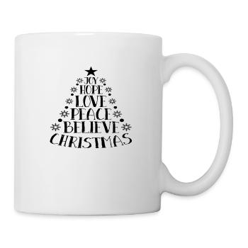 Joie Espoir Amour Paix Croire Noël - Mug blanc - blanc - Droite