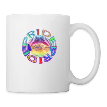 RAINBOW PRIDE - loving hands reaching out - Tasse - Weiß - Rechts