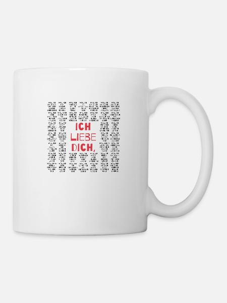 40 Ich liebe dich Sprüche & Zitate Liebeserklärung - Tasse - Weiß