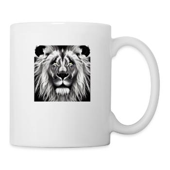 BLACK AND WHITE LION - Mug - white - Right