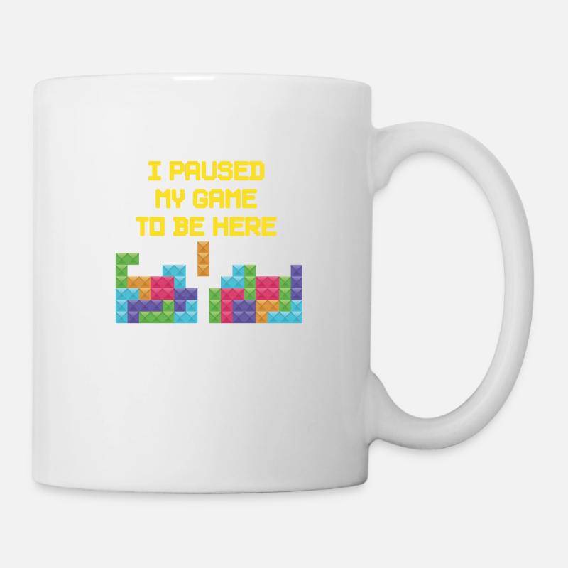 J'ai interrompu mon jeu pour être ici T-shirt esse - Mug blanc - blanc