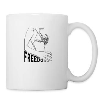 Wir brauchen Freiheit - Tasse - Weiß - Rechts