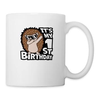 1er anniversaire dabbing hérisson - Mug blanc - blanc - Droite
