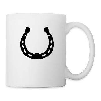 Horseshoe Horses Lucky Symbol Luck Vector - Mug - white - Right