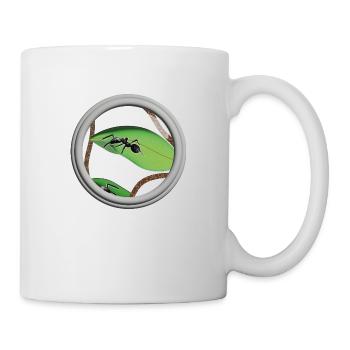 Une fourmis sous la loupe - Mug blanc - blanc - Droite
