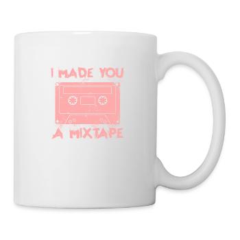 Je t’ai fait une mixtape, ambiance vintage rétro des années 80 - Mug blanc - blanc - Droite