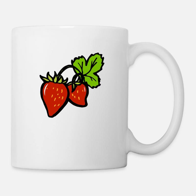 Erdbeeren Früchte Lustige Geschenkidee Obstanbau - Tasse - Weiß